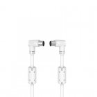Hama Cable Coaxial Antena Acodado 90º Macho/Hembra 1.5m Blanco