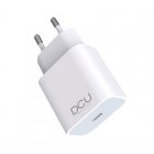 DCU Tecnologic Carregador Branco USB-C Carga Rápida 20W