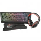 Trust Ziva Pack Gaming 4 en 1 Teclado + Ratón + Auriculares + Alfombrilla