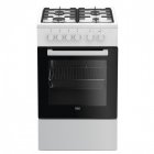 Beko PAL-7786982120 Cocina de Gas 4 Zonas + Horno Blanco