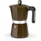 Monix New Cream Cafeteira Italiana de Alumínio 9 Chávenas Castanha
