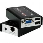 ATEN CE100-AT-G Alargador KVM Mini USB Negro/Plateado