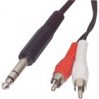 Valueline Cable de Audio Jack 6.35 a 2x RCA Macho/Macho 2m Negro Valueline Cable de Audio Jack 6.35 a 2x RCA Macho/Macho 2m Negro