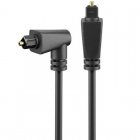 Goobay Cable de Audio Digital Acodado Toslink Macho/Macho 2m Negro Goobay Cable de Audio Digital Acodado Toslink Macho/Macho 2m Negro