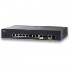 Cisco SF352-08P Switch de Red 8 Puertos 10/100 PoE Managed Negro