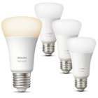 Philips Pack 4 Bombillas Hue White LED E27 9W Blanco Cálido