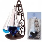 Esschert Design TH31 Barómetro de Cristal con Soporte de Hierro 0,5 L