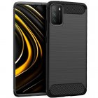 Cool Funda Carbón Negro para Pocophone M3/Redmi 9T
