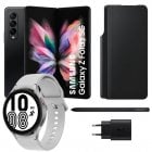 Samsung Pack Galaxy Z Fold3 5G 512GB Negro + Funda + S Pen + Cargador + Galaxy Watch4 Bluetooth 44mm Plata Samsung Pack Galaxy Z Fold3 5G 512GB Negro + Funda + S Pen + Cargador + Galaxy Watch4 Bluetooth 44mm Plata