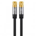 Goobay Cable de Antena Satélite HDTV 135dB Tipo F Macho 1m Negro Goobay Cable de Antena Satélite HDTV 135dB Tipo F Macho 1m Negro