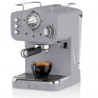 Swan Retro SK22110BLN Cafetera Expresso 15 Bares Gris