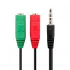 Adaptador Minijack a Auricular y Micrófono