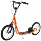 Homcom Patinete Infantil Ruedas Inflables y Manillar Ajustable Naranja