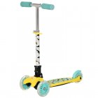 Homcom Patinete Infantil Plegable 3 Ruedas Amarillo/Turquesa