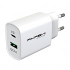 Akashi Carregador de Parede USB-A 3.0 20W Branco