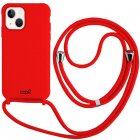 Cool Funda Cordón Liso Rojo para iPhone 13 Mini
