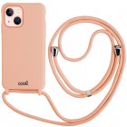 Cool Funda Cordón Liso Rosa para iPhone 13