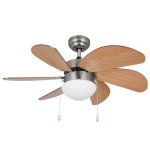 Ventoinha de Teto com Luz Orbegozo CP15075N 50W 80cm 3 Velocidades Silenciosa Função Inverno