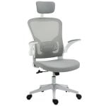 Vinsetto Silla Oficina Altura Ajustable de 114-122cm Reposabrazos Plegable Gris Vinsetto Silla Oficina Altura Ajustable de 114-122cm Reposabrazos Plegable Gris