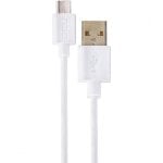 Câble USB DCU Tecnologic 30401225 USB 2.0 vers MicroUSB 1m Blanc