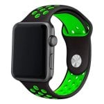 Cinturino sportivo nero/verde per Apple Watch 38/40mm serie 1/2/3/4/5/6/7/SE