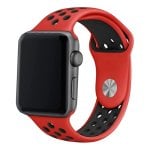 Cinturino sportivo rosso/nero per Apple Watch serie 42/44mm 1/2/3/4/5/6/7/SE