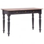 vidaXL Escritorio con 3 Cajones Madera Maciza de Caoba 117x57x75 cm