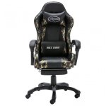 VidaXL Cadeira Gaming com Apoio para Pés Couro Sintético Camuflado