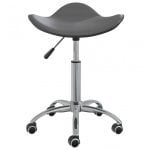 VidaXL Silla de Oficina Cuero Sintético Gris