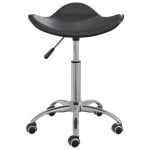 VidaXL Silla de Oficina Cuero Sintético Negro