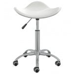VidaXL Chaise de bureau en cuir blanc