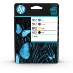 Cartucho de Tinta Original HP 912 Pack Negro + Tricolor Cartucho de Tinta Original HP 912 Pack Negro + Tricolor