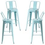 Packs Taburetes Altos - Pack 4 Taburetes Torix Respaldo - Azul cielo