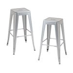Packs Taburetes Altos - Pack 2 Taburetes Torix Altos - Gris metalizado