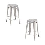 Packs Taburetes Bajos - Pack 2 Taburetes Torix Bajos - Gris metalizado