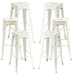 Packs Taburetes Altos - Pack 6 Taburetes Torix Vintage - Blanco vintage