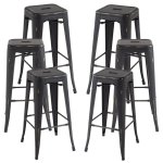 Packs Taburetes Altos - Pack 6 Taburetes Torix Vintage - Negro vintage