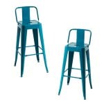 Packs Taburetes Altos - Pack 2 Taburetes Torix Respaldo - Verde azulado