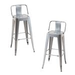 Packs Taburetes Altos - Pack 2 Taburetes Torix Respaldo - Gris metalizado