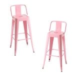 Packs Taburetes Altos - Pack 2 Taburetes Torix Respaldo - Rosa