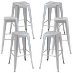 Packs Taburetes Altos - Pack 6 Taburetes Torix Altos - Gris metalizado