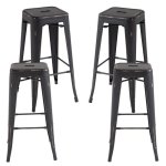 Packs Taburetes Altos - Pack 4 Taburetes Torix Vintage - Negro vintage