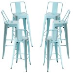 Packs Taburetes Altos - Pack 6 Taburetes Torix Respaldo - Azul cielo