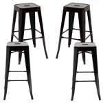 Packs Taburetes Altos - Pack 4 Taburetes Torix Altos - Negro