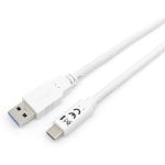 Equipaggia cavo USB 3.2 a USB-C 5G maschio/maschio 1m bianco