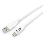 Equip Câble USB 3.2 vers USB-C 5G Mâle/Mâle 2m Blanc Equip Câble USB 3.2 vers USB-C 5G Mâle/Mâle 2m Blanc