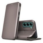 Custodia Elegance Flip Cover color argento per Samsung Galaxy S22 Plus S906