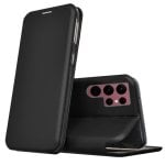 Cool Case Flip Cover Elegance Noir pour Samsung Galaxy S22 Ultra S908