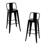 Packs Taburetes Altos - Pack 2 Taburetes Torix Respaldo - Negro