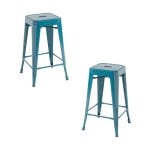 Packs Taburetes Bajos - Pack 2 Taburetes Torix Bajos - Verde Azulado
